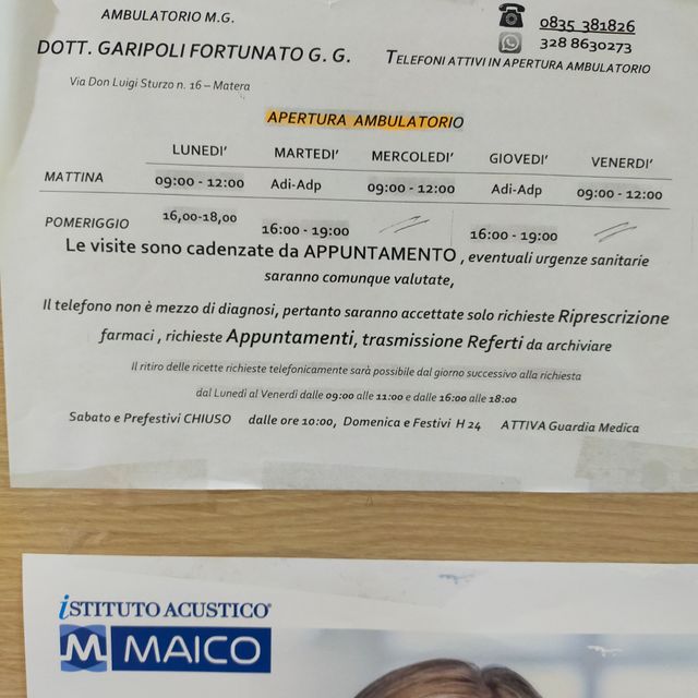 Fortunato Garipoli, medico di medicina generale Matera