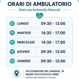 Antonella Naturali, Pediatra di Libera Scelta Pegognaga