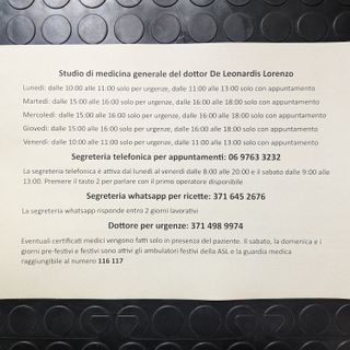 Lorenzo De Leonardis, medico di medicina generale Roma