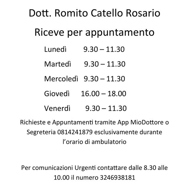 Catello Rosario Romito, medico di medicina generale Castellammare di Stabia