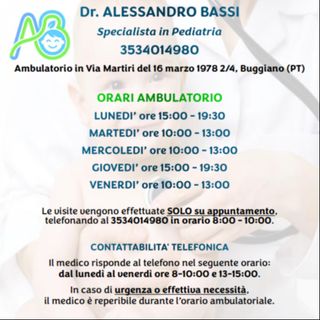 Alessandro Bassi, Pediatra di Libera Scelta Buggiano