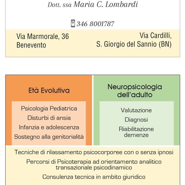 Maria Carmela Lombardi, psicologo Benevento