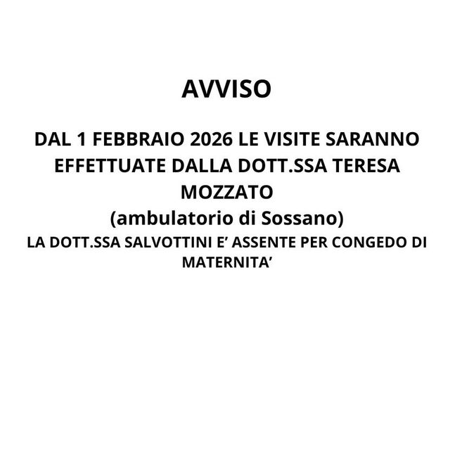 Chiara Salvottini, Pediatra di Libera Scelta Sossano