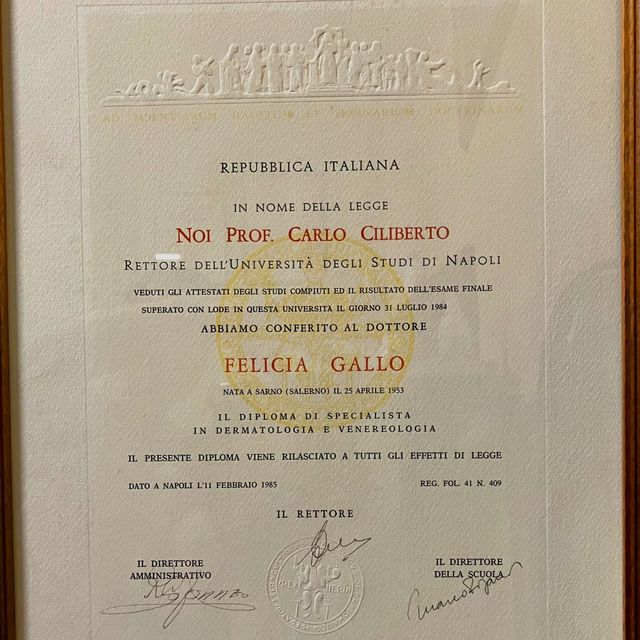Felicia Gallo, dermatologo Sarno