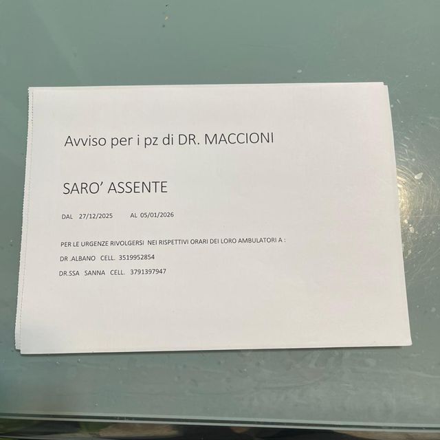 Gianpiero Salvatore Maccioni, medico di medicina generale Siamaggiore