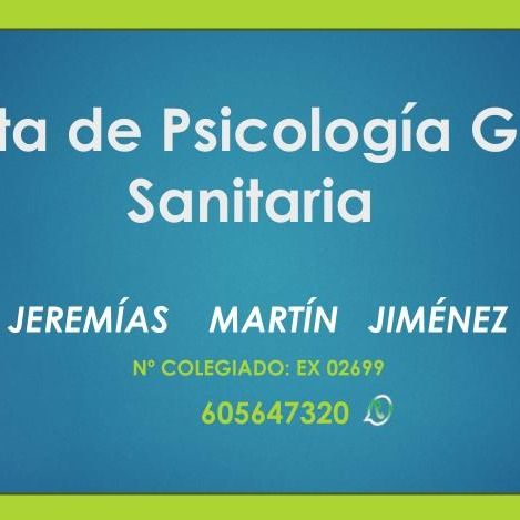 Jeremías Martín Jiménez, Psicólogo Plasencia