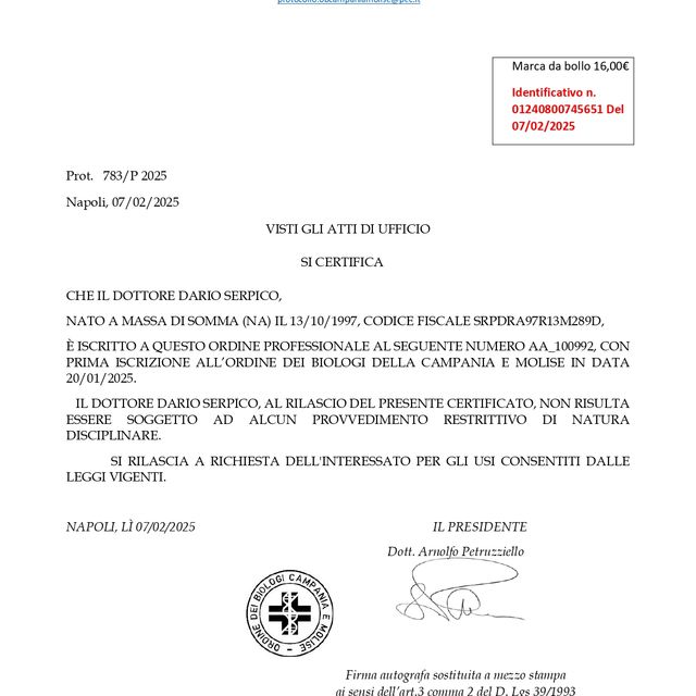 Ingrandire l'immagine: certificate 1