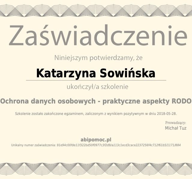 Powiększ obraz: certificate 18