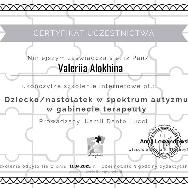 Powiększ obraz: certificate 13