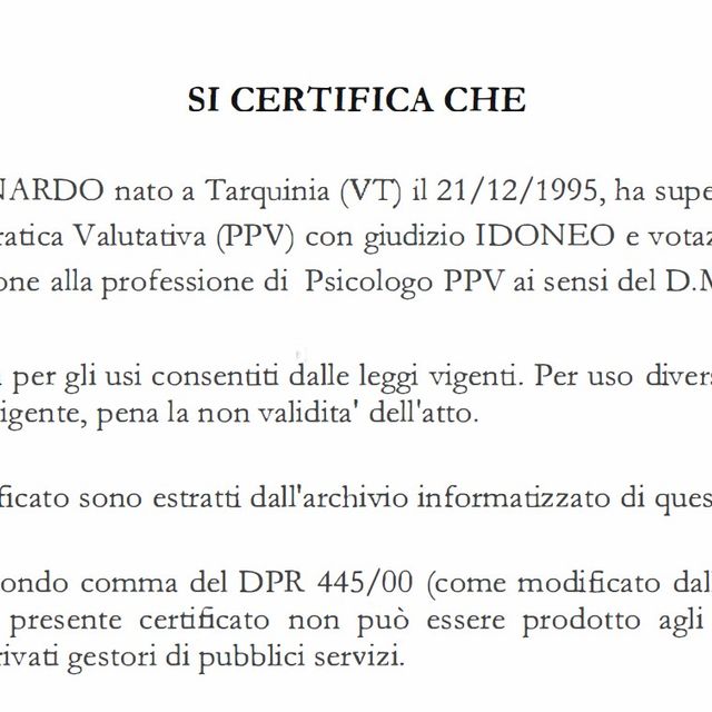 Ingrandire l'immagine: certificate 1