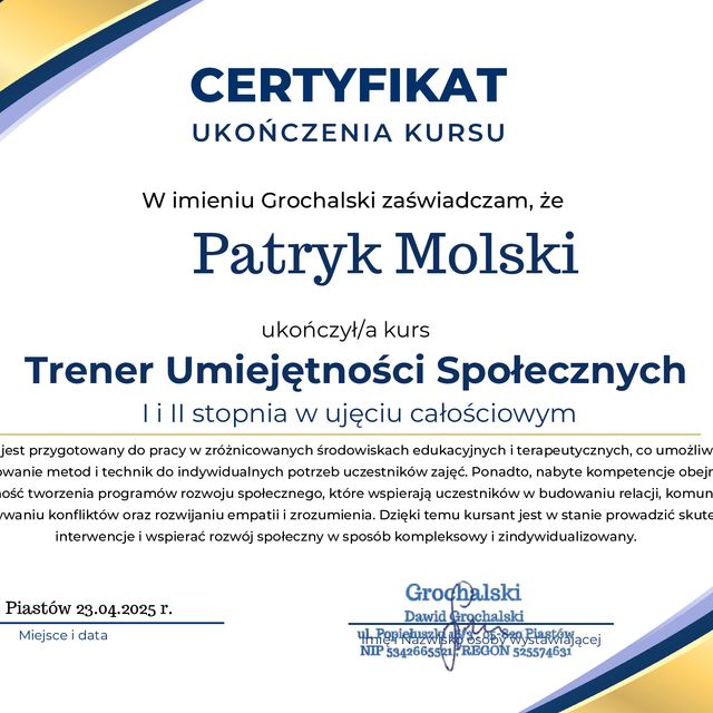 Powiększ obraz: certificate 68