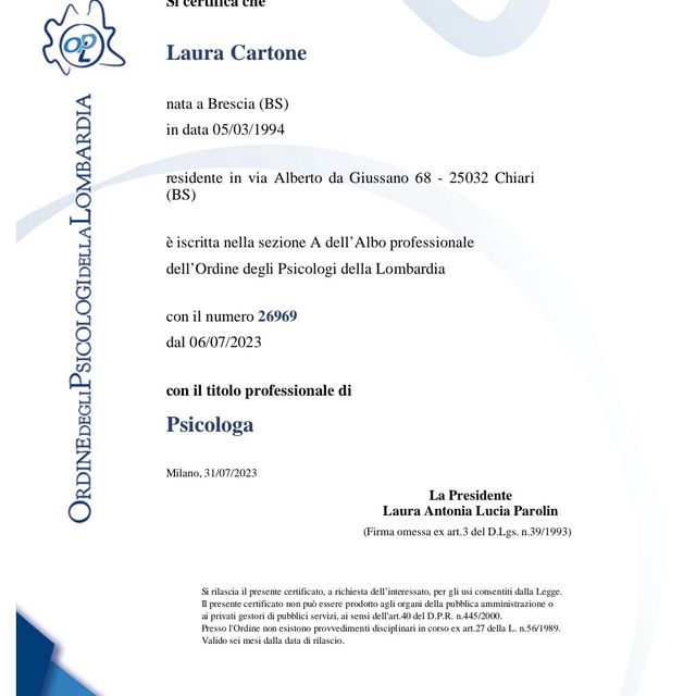 Ingrandire l'immagine: certificate 1