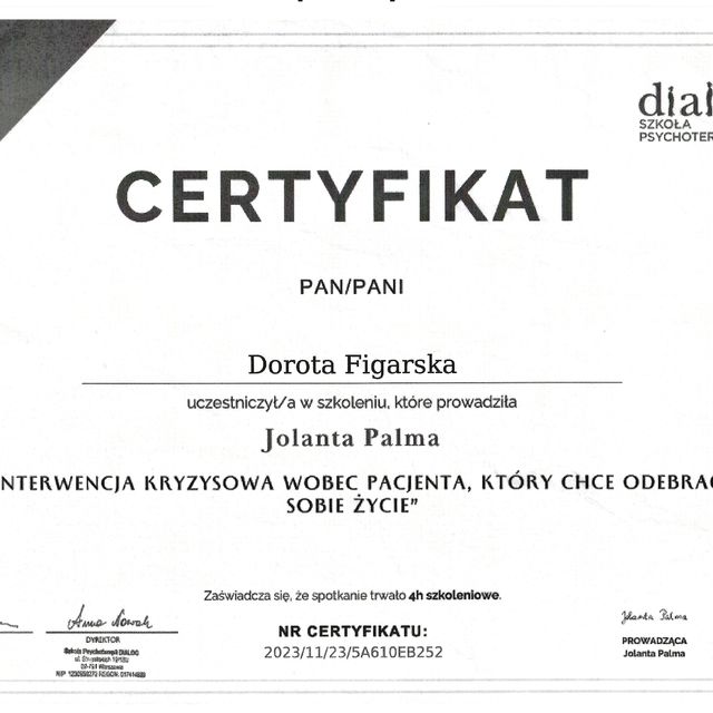 Powiększ obraz: certificate 15