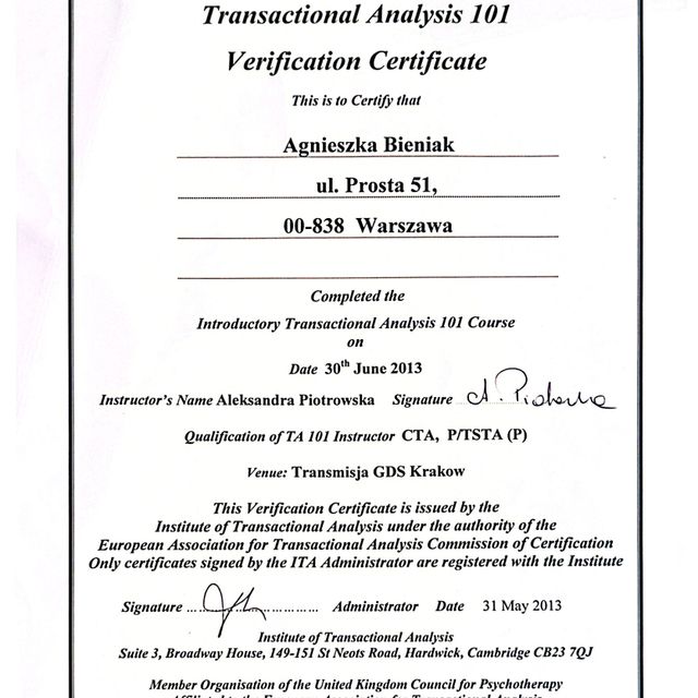 Powiększ obraz: certificate 16