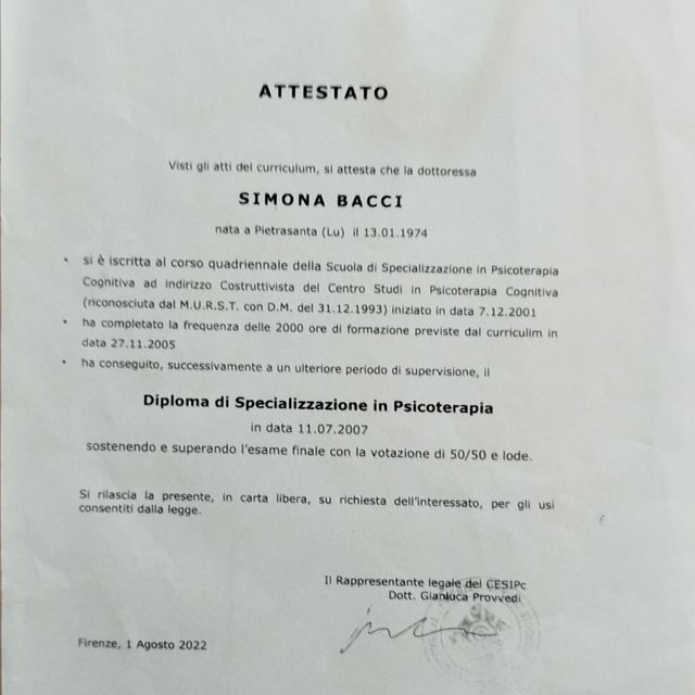 Ingrandire l'immagine: certificate 1