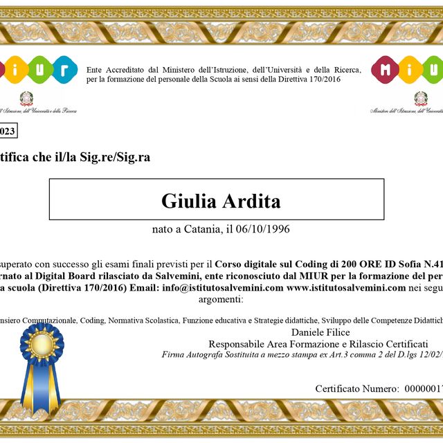Ingrandire l'immagine: certificate 2