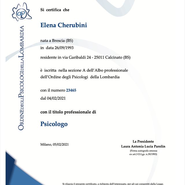 Ingrandire l'immagine: certificate 1