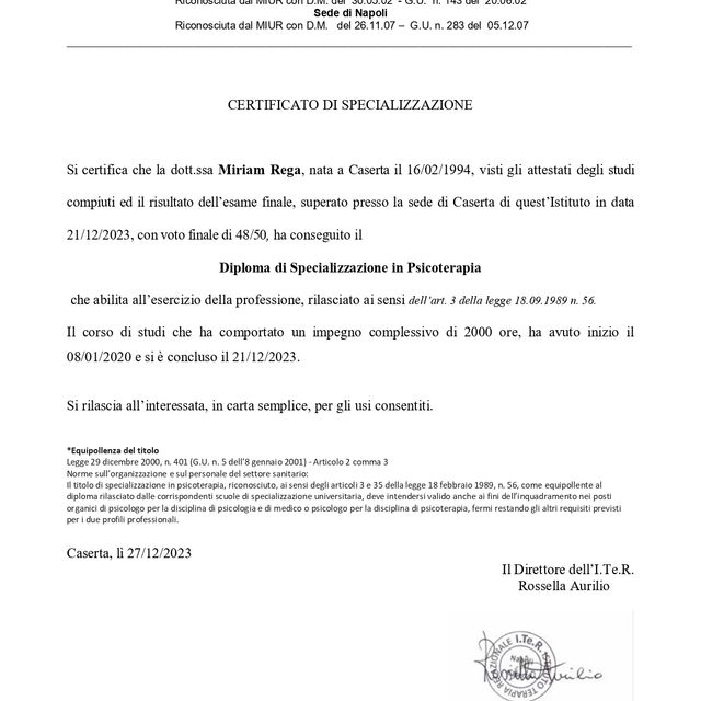 Ingrandire l'immagine: certificate 1