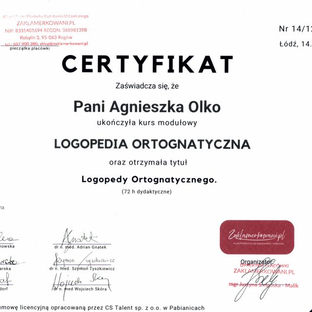 Powiększ obraz: certificate 20