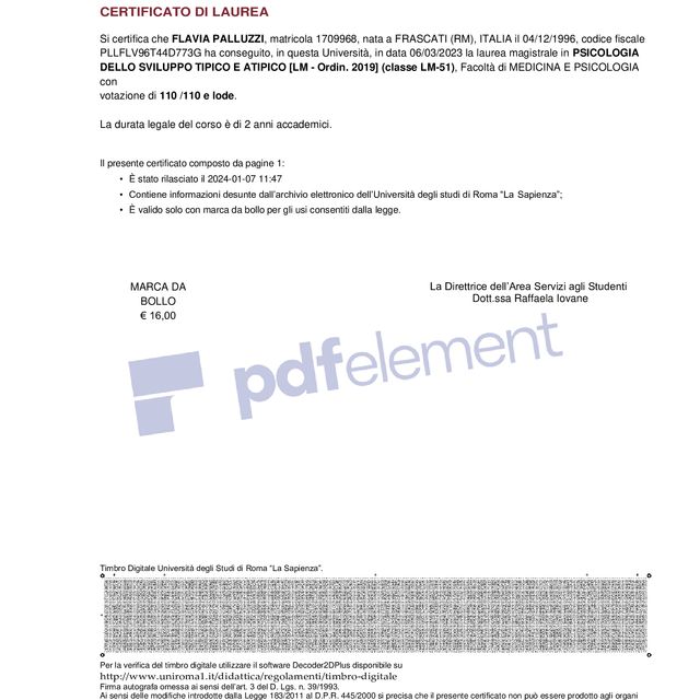 Ingrandire l'immagine: certificate 1