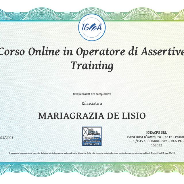Ingrandire l'immagine: certificate 1