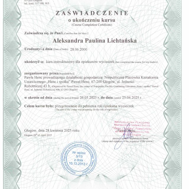 Powiększ obraz: certificate 1