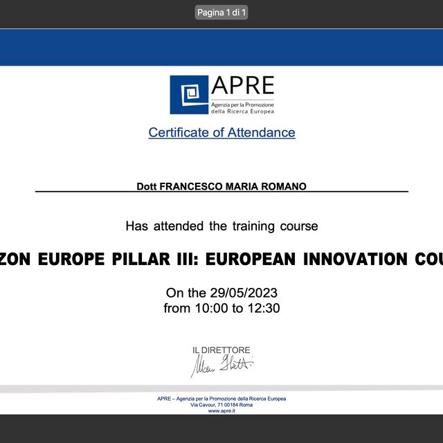 Ingrandire l'immagine: certificate 20