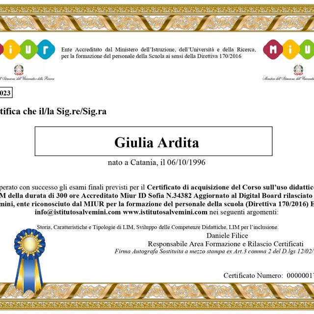 Ingrandire l'immagine: certificate 1