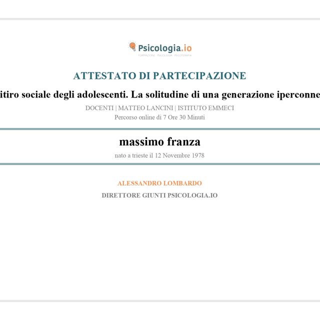 Ingrandire l'immagine: certificate 12