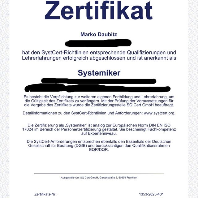 Bild vergrößern: certificate 1