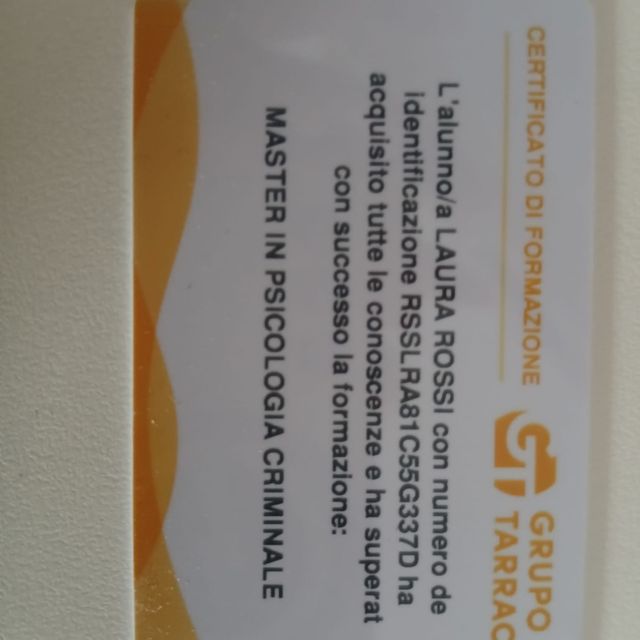 Ingrandire l'immagine: certificate 10