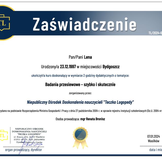 Powiększ obraz: certificate 19