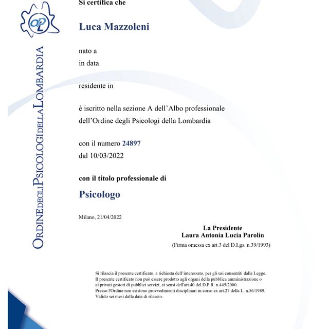 Ingrandire l'immagine: certificate 1