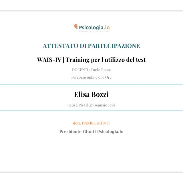 Ingrandire l'immagine: certificate 6