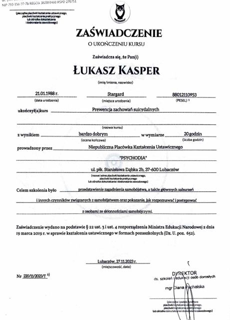 Powiększ obraz: certificate 14