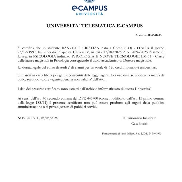 Ingrandire l'immagine: certificate 1