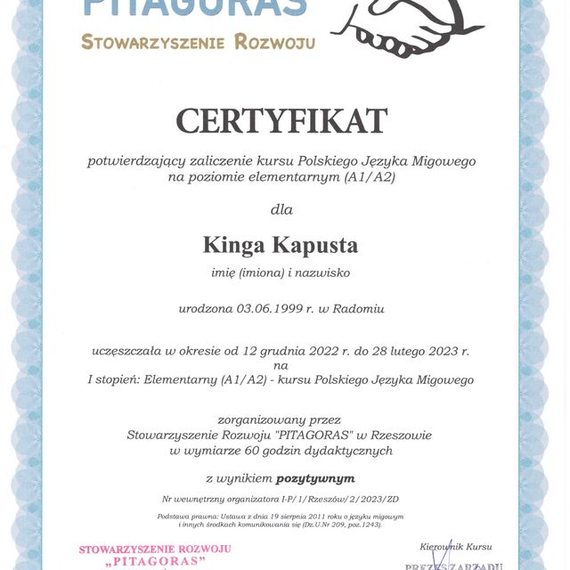 Powiększ obraz: certificate 8