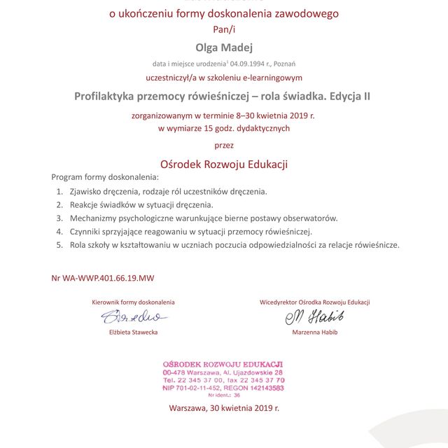 Powiększ obraz: certificate 8