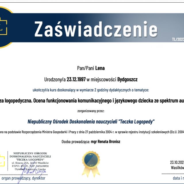 Powiększ obraz: certificate 21