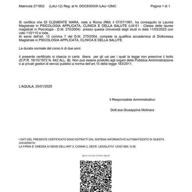 Ingrandire l'immagine: certificate 1