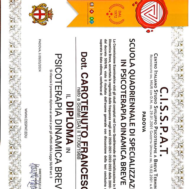 Ingrandire l'immagine: certificate 1