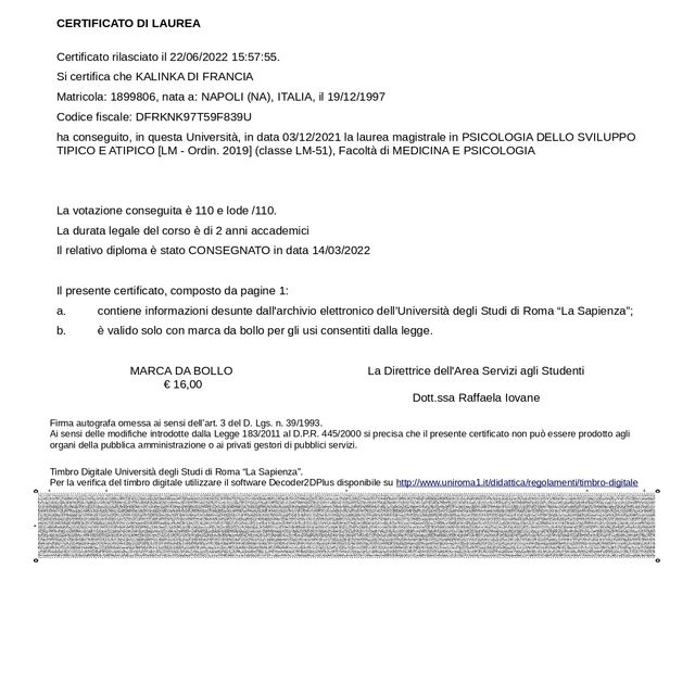 Ingrandire l'immagine: certificate 1