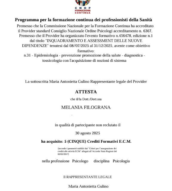 Ingrandire l'immagine: certificate 10