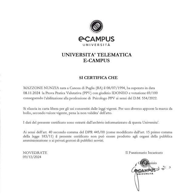 Ingrandire l'immagine: certificate 1