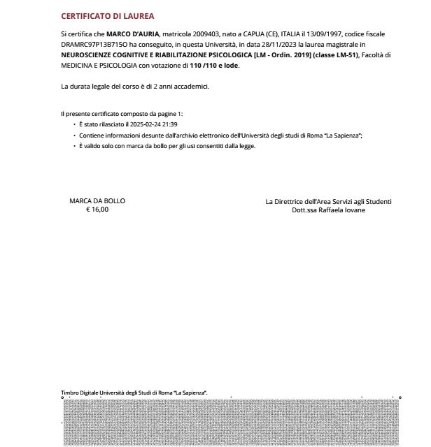 Ingrandire l'immagine: certificate 1