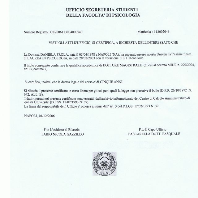 Ingrandire l'immagine: certificate 1