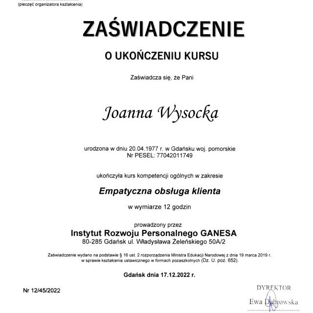 Powiększ obraz: certificate 13