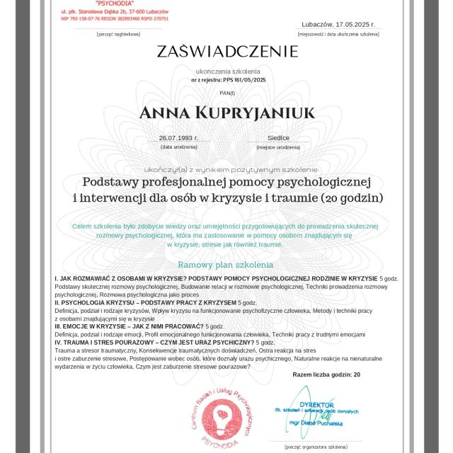 Powiększ obraz: certificate 21