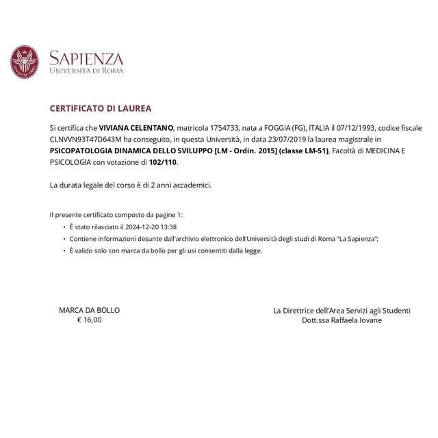 Ingrandire l'immagine: certificate 1