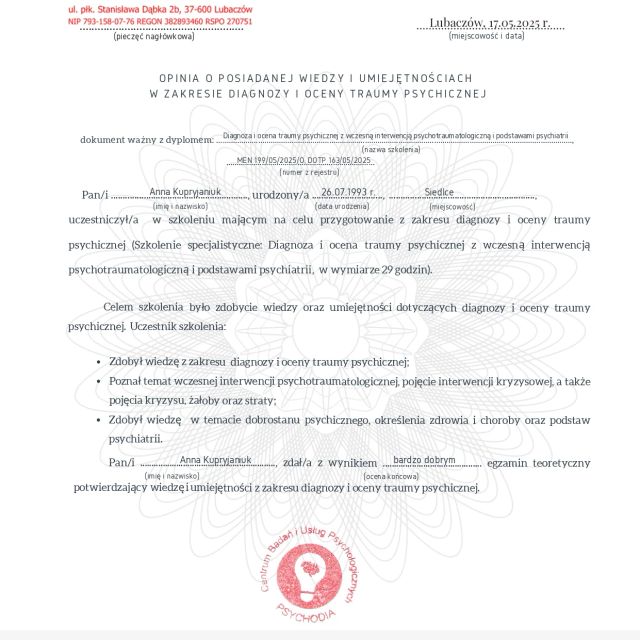 Powiększ obraz: certificate 20
